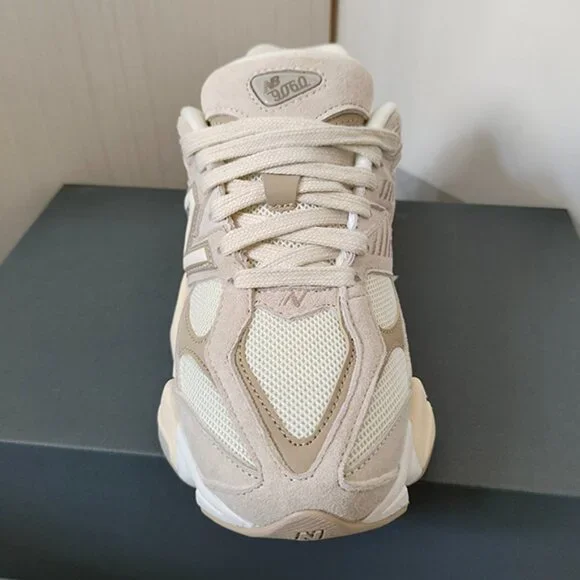 New Balance 9060 Cream Sneakers - Picture 4 of 7